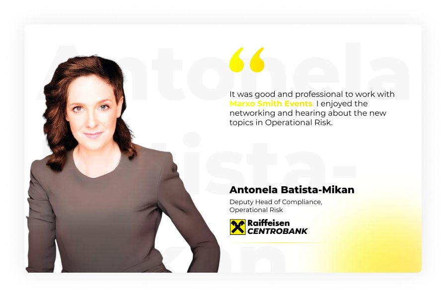 Testimonial of Antonela Batisa-Mikan, Deputy Head of Compliance, Operational Risk at Raiffeisen Bank