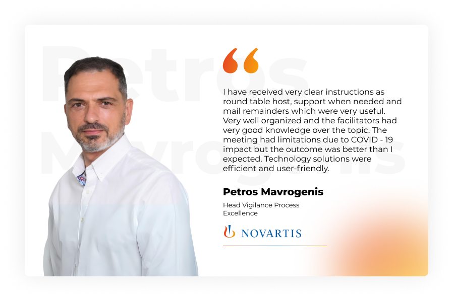 Testimonial of Petros Mavrogenis, Head Vigilance Process Excellence at Novartis